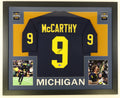 J.J. McCarthy Signed Michigan Wolverines CUSTOM Framed Jersey Display - Beckett
