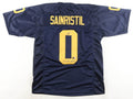 Mike Sainristil Autographed Custom Jersey — Inscribed "23' Nat'l Champs"