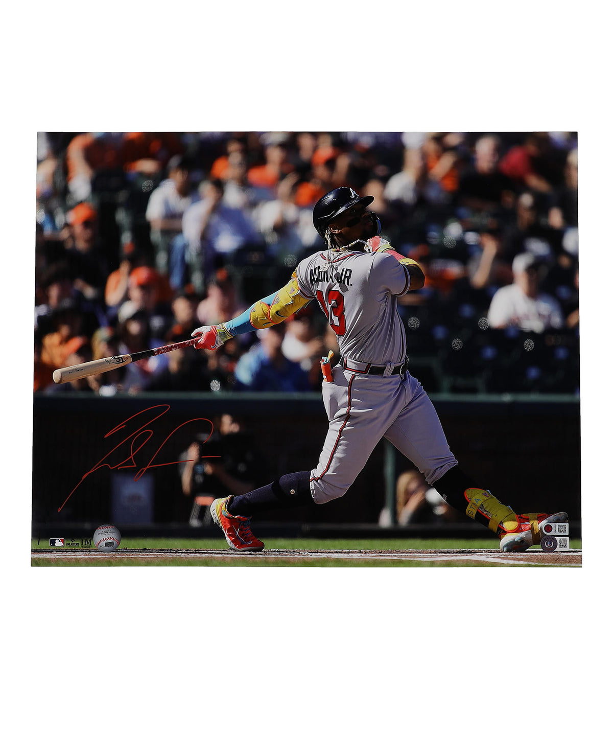 Ronald Acuña Jr. Signed Atlanta Braves 16x20 Photo - Beckett Witnessed + Acuña Jr. Hologram