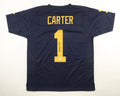 Anthony Carter Signed Michigan Wolverines CUSTOM Navy #1 Jersey - JSA