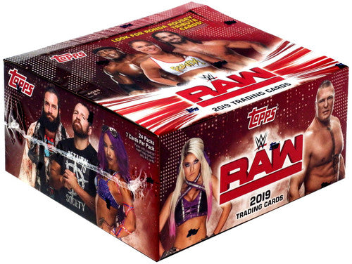 2019 Topps WWE Raw Retail Box — 24 Packs, 7 Cards Per Pack — Factory Sealed