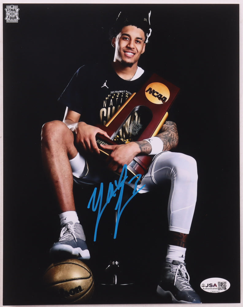 Yaxel Lendeborg Signed Michigan Wolverines 2025-26 National Champions 8x10 Photo (JSA)
